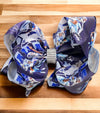 Cowboys printed double layer hair bows w/ rhinestones. 4pcs/$10.00 bw-dsg-941