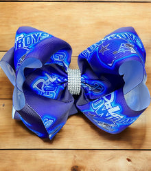  DallasCowboys printed double layer hair bows w/ rhinestones. 4pcs/$10.00 bw-dsg-946