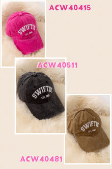  Embroidered Tweens-adult caps. Available in 3 colors (3pcs/$16.50)