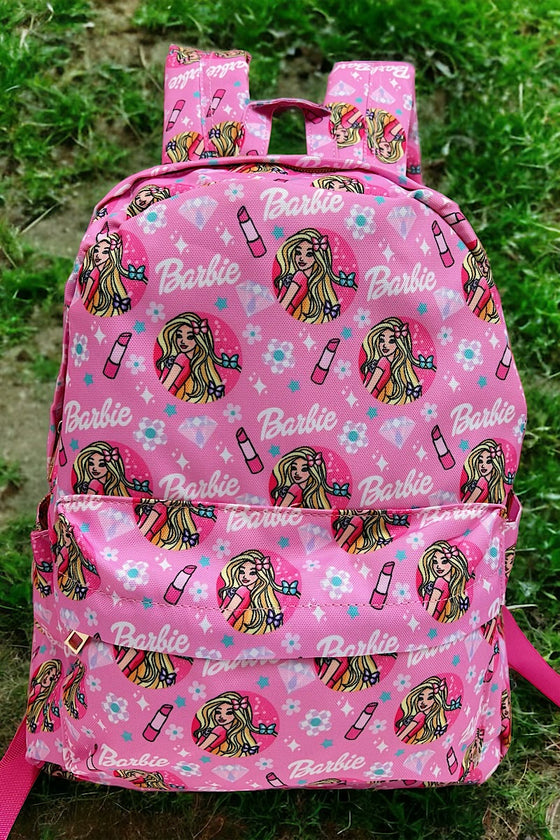 Lipstick & barbie printed Medium size backpack. BP-2023F