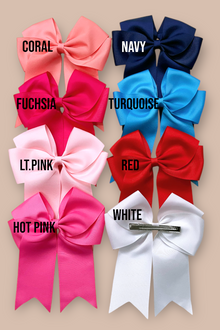  Cute tale bows available in 8 colors! 6"WIDE X 7.5"HEIGHT- 6PCS/$10.50