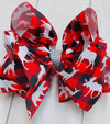 6.5" Christmas double layer hair bows.