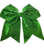 Sequins cheer hair bows w/elastic band. (6pcs/$10.50) CHEERBOW-2023-A