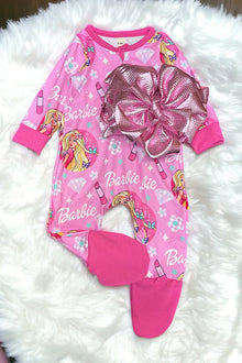  Pink Character full body baby onesie. LR071703-Mary