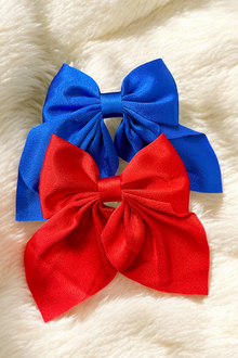  4.5" X 5.5" Beautiful Satin  Coquette bows W/alligator clip.  6pcs/$9.00 BW-CQ-2024-A