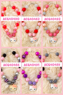  NCC-1 Multi-color bubble necklace w/pendant.
