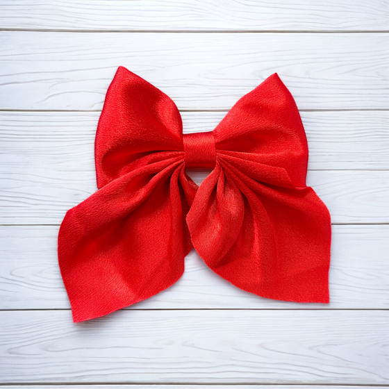 4.5" X 5.5" Beautiful Satin  Coquette bows W/alligator clip.  6pcs/$9.00 BW-CQ-2024-A