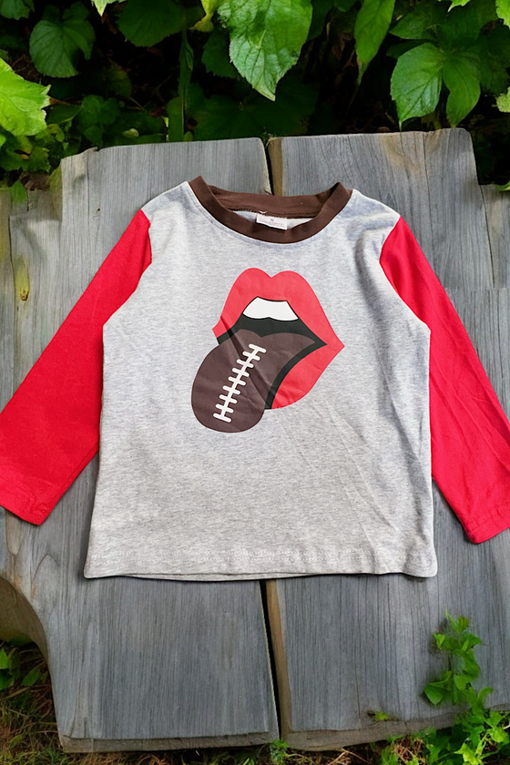 Football gray long sleeve shirt.