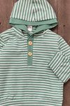 GREEN & WHITE HOODIE SWEATSHIRT. LC-TP-20218337- JEANNE