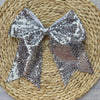 Sequins cheer hair bows w/alligator clip. (6pcs/$10.50) CHEERBOW-2023-B