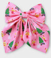 Christmas Character satin made coquette  bows w/alligator clip. 6pcs/$15.00