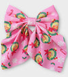 Christmas Character satin made coquette  bows w/alligator clip. 6pcs/$15.00