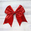 Sequins cheer hair bows w/alligator clip. (6pcs/$10.50) CHEERBOW-2023-B