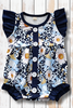 Blue* angel sleeve & ruffle hem baby romper. SR101703-SOL