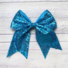 Sequins cheer hair bows w/alligator clip. (6pcs/$10.50) CHEERBOW-2023-B