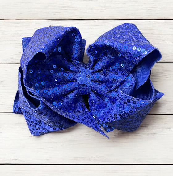 6.5" Double layer sequins hair bows. 4pcs/$10.00 DBW-2 (Added Inventory💖💖