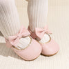 White pleather baby shoes. HM1628