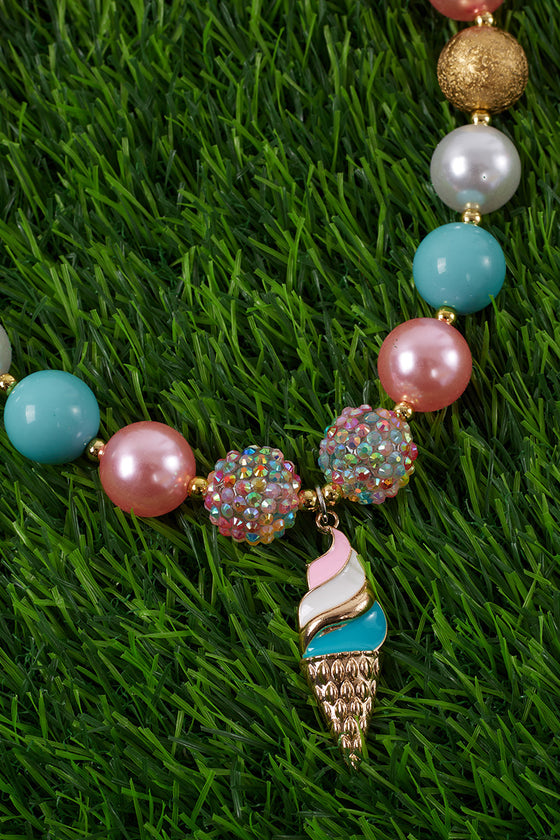 MULTI-COLOR SILICONE BUBBLE GUM NECKLACE WAFFLE SNOW CONE PENDANT. (3PCS/$15.00) ACG25133014