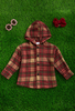 BABY TO BIG KID, PLAID HOODIE SHIRT. TPG651122258SOL