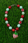 RED & AQUA BUBBLE GUM PENDANT WITH STRAWBERRY PENDANT 3PCS/$15.00 ACG25113033