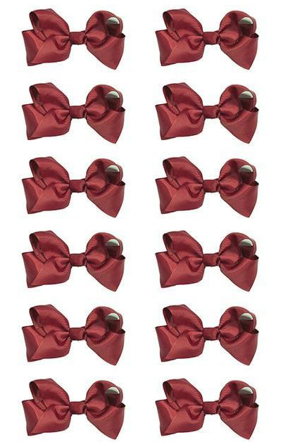 BURGUNDY BOWS 5.5IN WIDE 12PCS/$6.50  BW-275-5