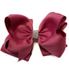 VICTORIAN ROSE 6.5" WIDE HAIR BOWS. 5PCS/$10.00 DOUBLE LAYER. BW-174-S