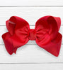 RED 7.5" WIDE HAIR BOWS. 12PCS/$18.00 BW-250-P