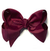 WINE 7.5" WIDE HAIR BOWS 12PCS/$18.00 BW-275-P