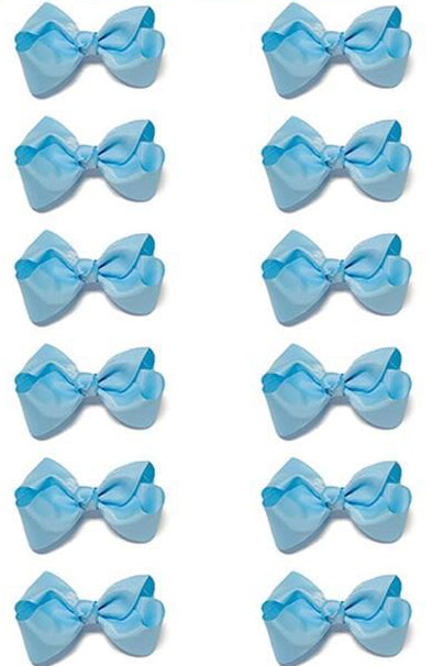 L. BLUE BOWS 5.5IN WIDE 12PCS/$6.50 BW-311-5