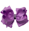 GRAPE PURPLE RHINESTONE BOW 6.5 " WIDE 5PCS/$10.00 BW-463-S