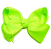 KEY LIME 7.5" WIDE HAIR BOWS.  12PCS/$18.00 BW-544-P