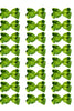 BUD GREEN BOWS 4IN WIDE 24PCS/$7.50 BW-549-4