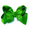 EMERALD GREEN HAIR BOW 7 INCH WIDE, 12PCS/$18.00 BW-580-P