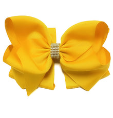  DANDELION RHINESTONE HAIR BOW, 6.5" WIDE 5PCS/$10.00 BW-662-S