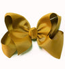 PALE GOLD 7.5" WIDE HAIR BOW 12PCS/$18.00 BW-693-P