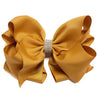 743 GINGER RHINESTONE HAIR BOW, 6.5" WIDE 5PCS/$10.00  BW-743-S