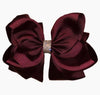 RAISIN HAIR BOW WITH RHINESTONES. 6.5" WIDE 5PCS/$10.00 BW-793-S