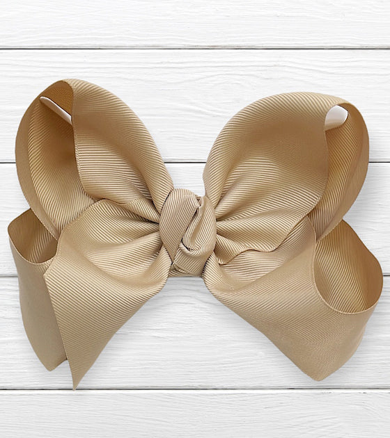 CANDIED GINGER 7.5" WIDE HAIR BOWS. 12PCS/$18.00 BW-836-P