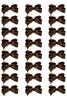 BROWN BOWS 4IN WIDE 24PCS/$7.50 BW-850-4