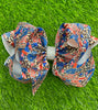 4TH OF JULY / PATRIOTIC PRINTED HAIR  BOWS 7.5" WIDE 4PCS/$10.00 BW-DSG-634