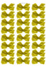 GOLD 4IN WIDE BOWS 24PCS/$7.50  BW-GOLD-4