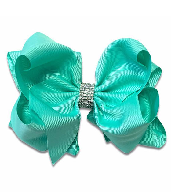 TROPIC RHINESTONE BOW 6.5 " WIDE 5PCS/$10.00 BW-323-S