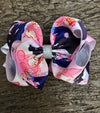 CHARACTER PRINTED DOUBLE LAYER HAIR BOWS. 4PCS/$10.00 BW-DSG-841