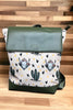 IVORY CACTUS & BULLHEAD PRINTED MEDIUM SIZE BACKPACK. BP-2023-CL