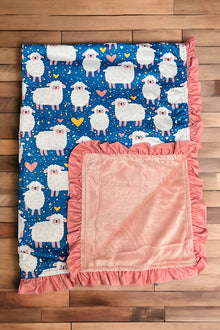  SOFT SLEEP/SHEEP PRINTED BABY BLANKET. 35" BY 35". BKG25133004