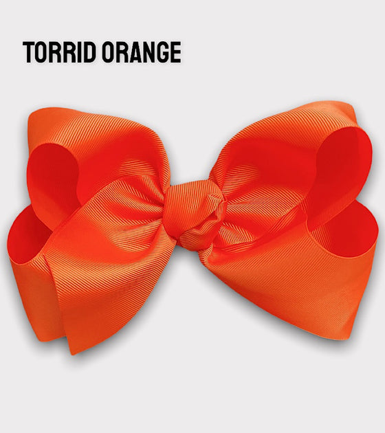 TORRID ORANGE 7.5" WIDE HAIR BOWS. 12PCS/$18.00 BW-750-P