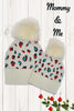 MOMMY & ME MULTI-COLOR BEANIES W/ FUR POM POM. 5PCS/$12.00  TZ-PP43783