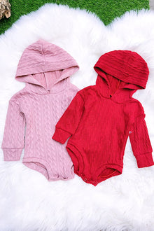  CABLE KNIT BABY ONESIE WITH HOODIE. LT-DLH4517K