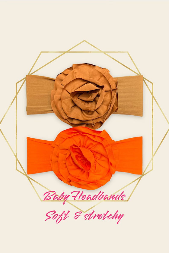 5" RUFFLE HEADBANDS, STRETCHY & SOFT BABY APPROVED. 5PCS/$12.50 HB-2023-C