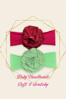  5" RUFFLE HEADBANDS, STRETCHY & SOFT BABY APPROVED. 5PCS/$12.50 HB-2023-D